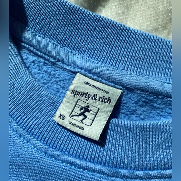 Sporty & Rich Wellness Bouclé Crewneck - Hydrangea , size XS - Picture 2 of 5